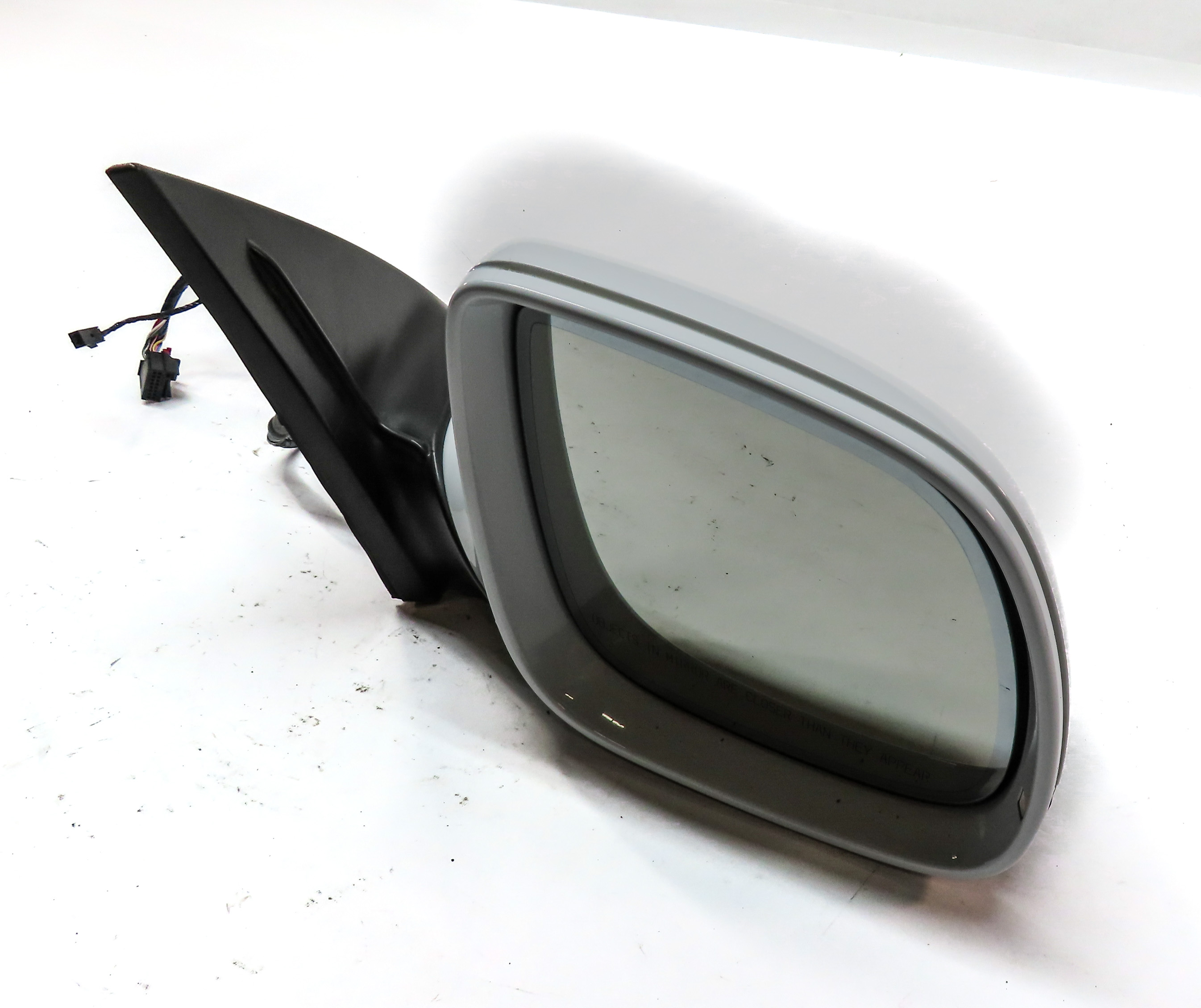 2013-2015 AUDI Q7 (4L) RIGHT PASSENGER P-FOLD BLIND SPOT DOOR MIRROR (White) — exact item pictured